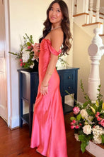 Load image into Gallery viewer, Chic Sheath Off the Shoulder Lilac Long Prom Dress with Ruched