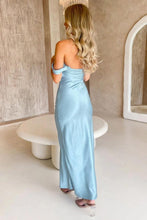 Load image into Gallery viewer, Chic Sheath Off the Shoulder Lilac Long Prom Dress with Ruched