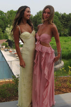 Load image into Gallery viewer, Trendy A Line Sweetheart Mint Green Long Prom Dress with 3D Flowers