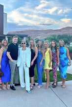 Load image into Gallery viewer, Yellow Asymmetrical Ruffle Hem Homecoming Dress with Floral Shoulder Detail