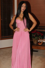 Load image into Gallery viewer, Charming A Line Spaghetti Straps Pink Corset Prom Dress with Ruffles