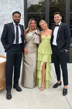 Load image into Gallery viewer, Princess A Line Sweetheart Green Long Party Dress with Ruffles