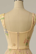 Load image into Gallery viewer, A Line Sweeheart Champagne Prom Dress with Embroidery