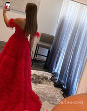 Load image into Gallery viewer, A-Line Elegant Off-the-Shoulder Long Prom Dress With Beading