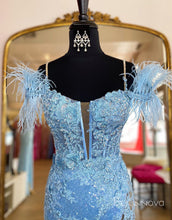 Load image into Gallery viewer, Sexy V Neck Tassel-Straps Long Prom Dress With Appliques