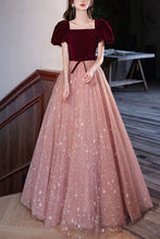 Load image into Gallery viewer, Princess A Line Square Neck Floor Length Formal Dress Party Dress