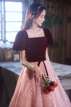 Load image into Gallery viewer, Princess A Line Square Neck Floor Length Formal Dress Party Dress