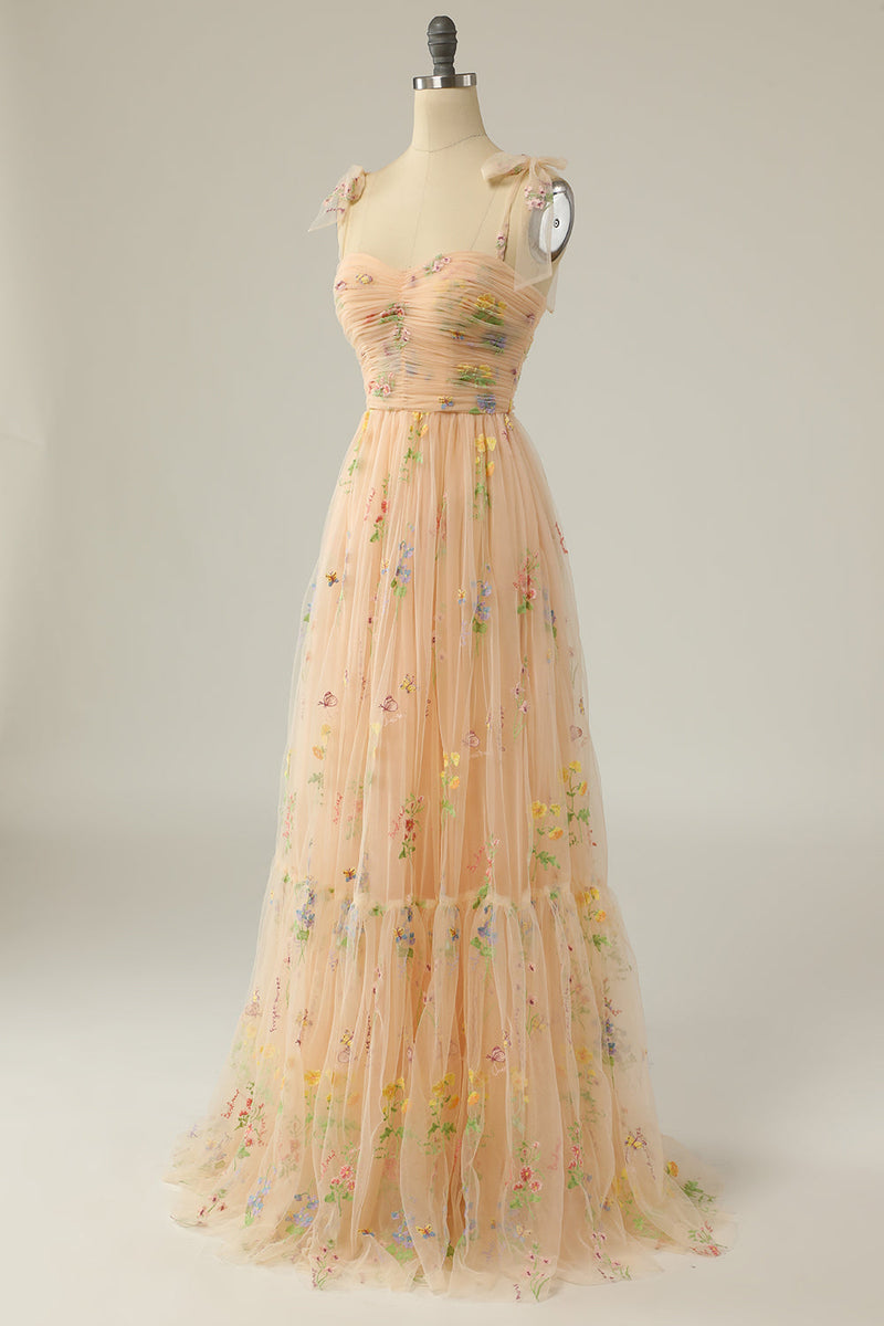 Vintage Satin Print Floral A Line Mini Party Dress Spaghetti Straps Champagne Homecoming Dress