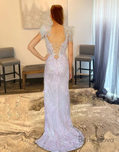 Load image into Gallery viewer, Sexy V Neck Tassel-Straps Long Prom Dress With Appliques