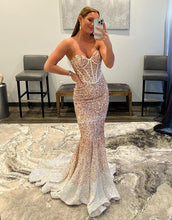 Load image into Gallery viewer, Mermaid Sexy Glitter One-Shoulder Long Prom Dress With Sequins