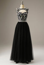 Load image into Gallery viewer, A-Line Floor Length Tulle Long Dress WIth Beading