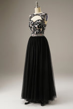 Load image into Gallery viewer, A-Line Floor Length Tulle Long Dress WIth Beading