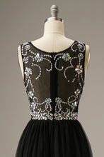 Load image into Gallery viewer, A-Line Floor Length Tulle Long Dress WIth Beading