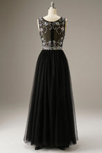 Load image into Gallery viewer, A-Line Floor Length Tulle Long Dress WIth Beading