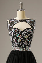 Load image into Gallery viewer, A-Line Floor Length Tulle Long Dress WIth Beading