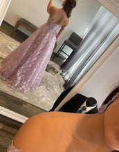 Load image into Gallery viewer, A-Line Off The Shoulder Long Prom Dress With Sequin