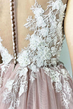 Load image into Gallery viewer, A-line Cap Sleeves Homecoming Dress With Applique