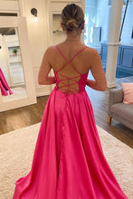 Load image into Gallery viewer, A-line Spaghetti Straps Corset Back Prom Dress