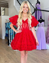 Load image into Gallery viewer, Cute Off The Shoulder A-Line Short Tulle Party Dress