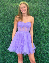 Load image into Gallery viewer, Cute Strapless Tulle A-Line Homecoming Dress With Belt