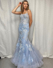 Load image into Gallery viewer, Gorgeous Spaghetti Straps Corset Back Prom Dress With Appliques