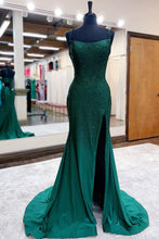 Load image into Gallery viewer, Mermaid Court Train Sequined Prom Dress With Split