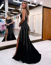 Load image into Gallery viewer, Mermaid Spaghetti Straps Glitter Prom Dress