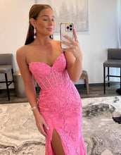 Load image into Gallery viewer, Mermaid Sweetheart Prom Dress With Appliques