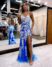 Load image into Gallery viewer, Pretty Mermaid Corset Back Prom Dress With Appliques
