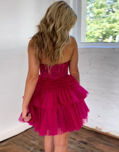 Load image into Gallery viewer, Red Sweetheart A-Line Short Tulle Homecoming Dress