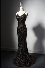 Load image into Gallery viewer, Sexy Mermaid Spaghetti Straps Open Back Long Prom Dress