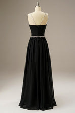 Load image into Gallery viewer, A Line Chiffon Long Dress with Beading