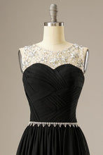 Load image into Gallery viewer, A Line Chiffon Long Dress with Beading