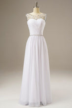 Load image into Gallery viewer, A Line Chiffon Long Dress with Beading