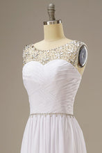 Load image into Gallery viewer, A Line Chiffon Long Dress with Beading