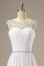 Load image into Gallery viewer, A Line Chiffon Long Dress with Beading