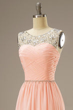 Load image into Gallery viewer, A Line Chiffon Long Dress with Beading