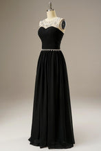Load image into Gallery viewer, A Line Chiffon Long Dress with Beading