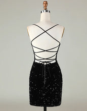 Load image into Gallery viewer, Short-Mini Spaghetti straps Corset Back Homecoming Dress