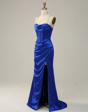 Load image into Gallery viewer, Sexy Mermaid Spaghetti Straps Prom Dress With Split