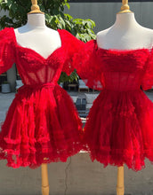 Load image into Gallery viewer, Cute Off The Shoulder A-Line Short Tulle Party Dress