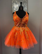 Load image into Gallery viewer, Royal Blue A-Line Short Homecoming Dress With Appliques