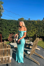 Load image into Gallery viewer, Trendy Mermaid Off the Shoulder Yellow Long Party Dress with Open Back
