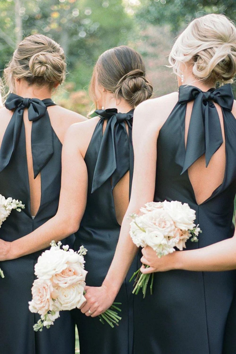 black bridesmaid dresses high neck Tilly Satin High Neck Bridesmaid Dress main image 1