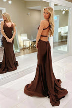 Load image into Gallery viewer, Hot Selling Mermaid Deep V Neck Yellow Long Prom Dress with Split Front
