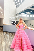 Load image into Gallery viewer, Princess A Line Sweetheart Green Long Prom Dress with Ruffles
