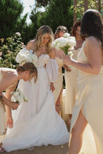 Load image into Gallery viewer, Gorgeous A Line Sweetheart White Long Wedding Dress with Appliques
