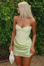 Load image into Gallery viewer, Trendy Sheath Sweetheart Royal Blue Corset Homecoming Dress with Criss Cross Back