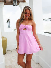 Load image into Gallery viewer, Chic A Line Sweetheart Pink Short Homecoming Dress with Keyhole
