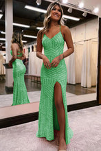 Load image into Gallery viewer, Sparkly Sequin Long Glitter Prom Party Dress With Split

